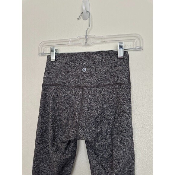 Lululemon Wunder Under High Rise Heathered Leggings Gray 24" Inseam Women's 4 - Picture 4 of 6